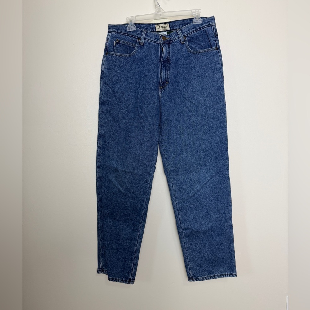 LL BEAN relaxed flannel lined men’s jeans 35x32